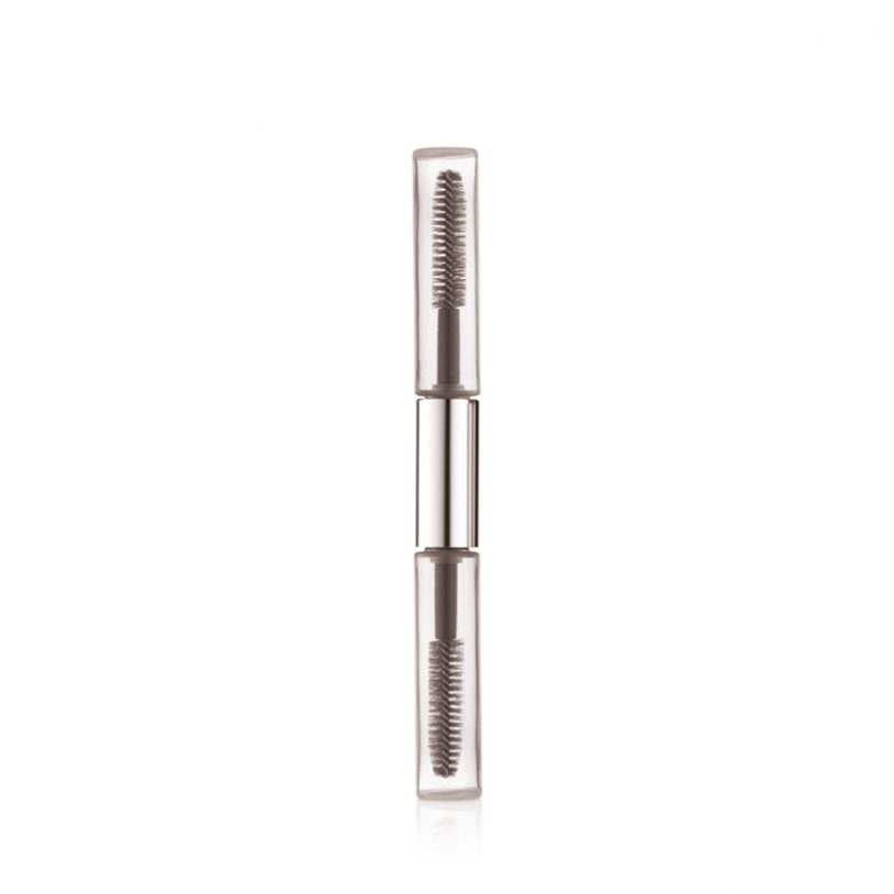 double-ended cosmetics packaging with innovative fibre mascara brush applicator