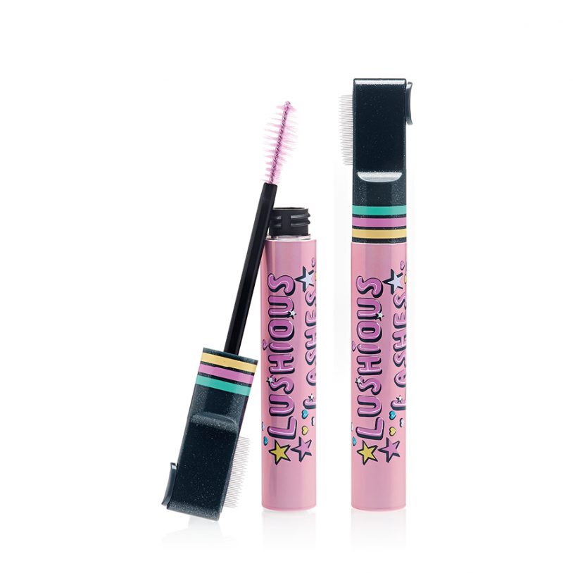 cosmetics packaging with innovative fibre mascara brush applicator