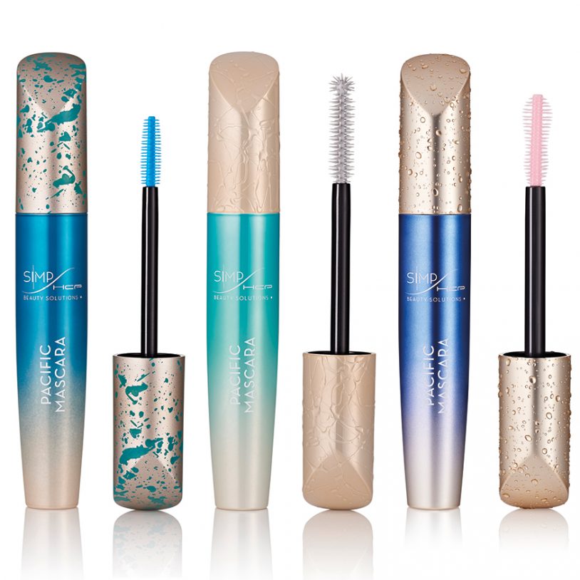 cosmetics packaging with innovative moulded plastic mascara brush applicator