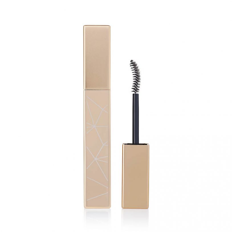 aluminium mascara packaging with fibre brush