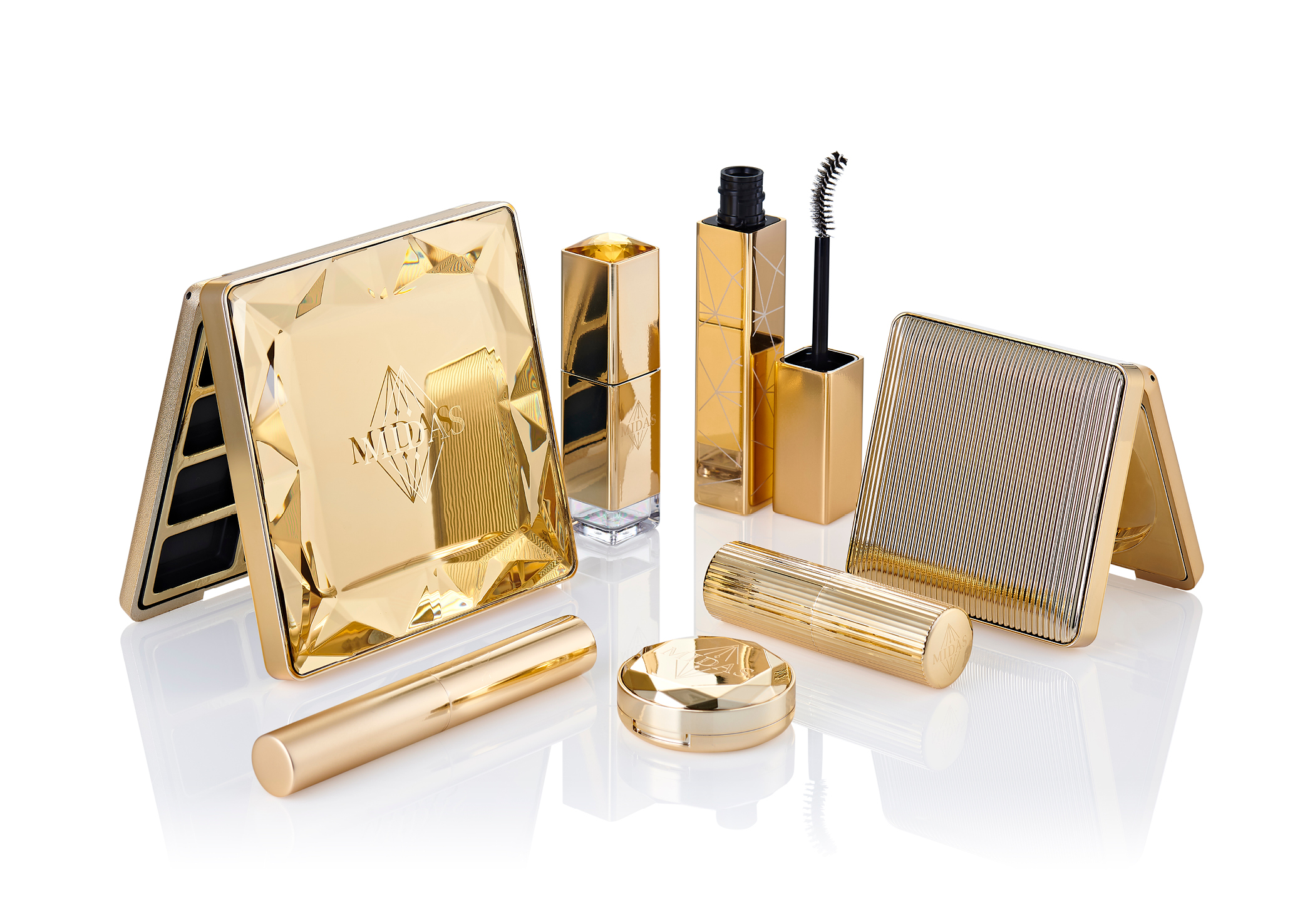 luxury gold beauty and cosmetics packaging