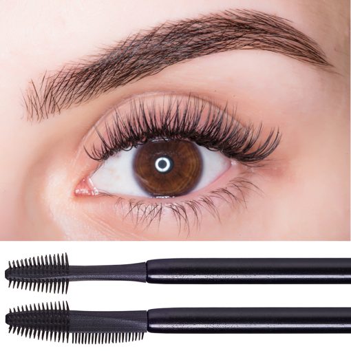 mascara makeup packaging with plastic brush for grooming brows