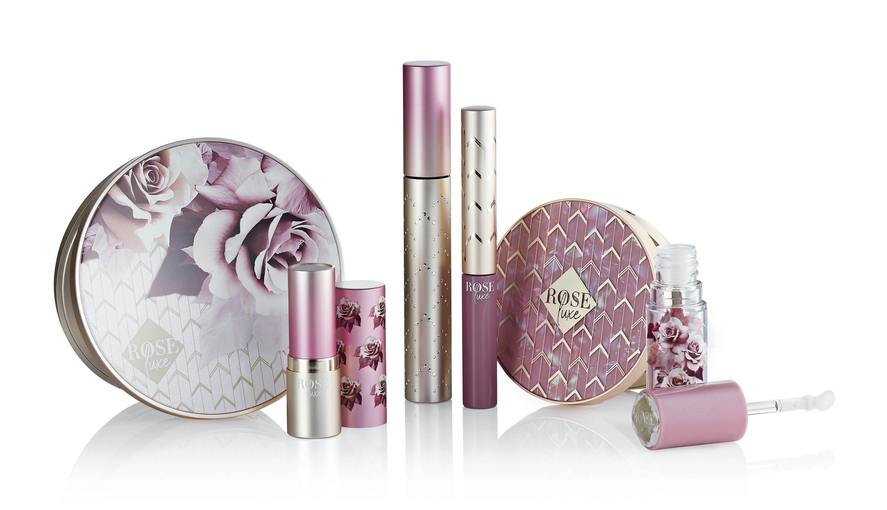 rose luxe beauty packaging by hcp