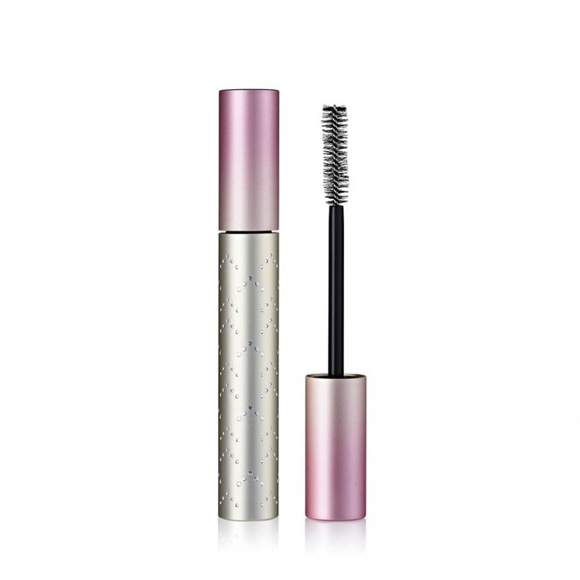 aluminium mascara packaging with fibre brush