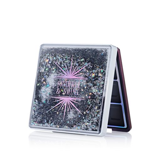Glitter Storm Grande Compact for beauty and makeup packaging cosmetics