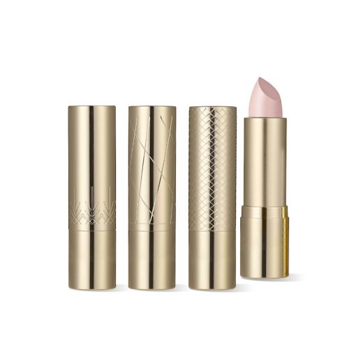 gold metallic premium aluminium lipstick packaging tube and case