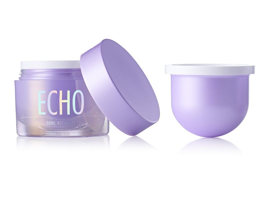 Refillable skincare jar packaging for beauty and cosmetics