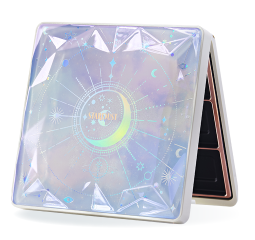 A stunning makeup and eyeshadow palette with a diamond effect and cosmic theme - supplied and manufactured by HCP Packaging