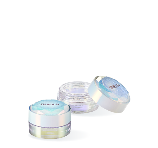 A small pot for makeup or complexion products with a glitter diamond effect - manufactured by HCP Packaging