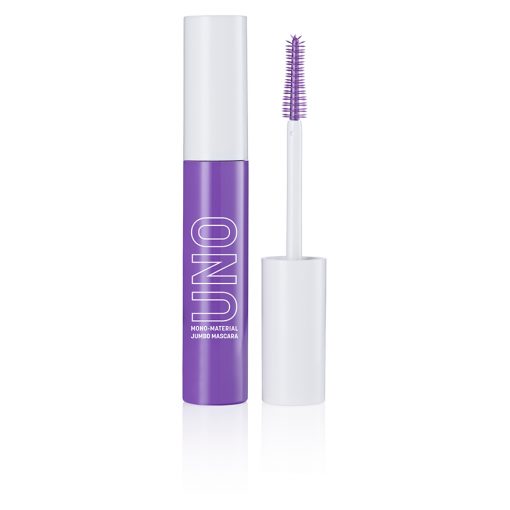 A jumbo, mono-material mascara pack with bio-based volumising brush - supplied by HCP