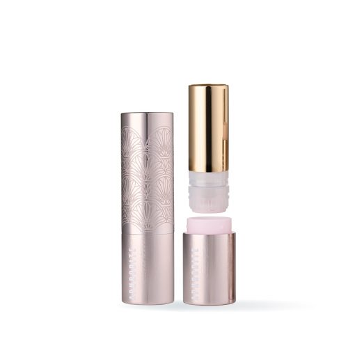 Luxury refill lipstick packaging manufactured by HCP. Aluminium with decorative design.
