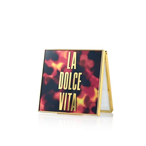 mid sized 9-well eyeshadow palette manufactured by HCP with a decorative cover