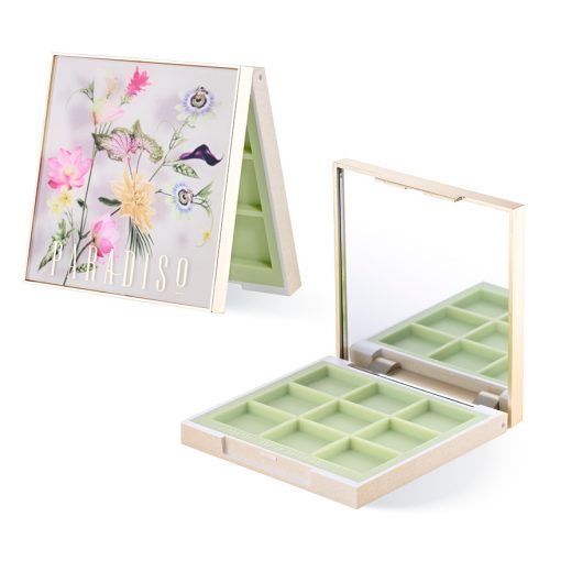 An all- PET sustainable beauty palette for eyeshadow and make up manufactured by HCP Packaging