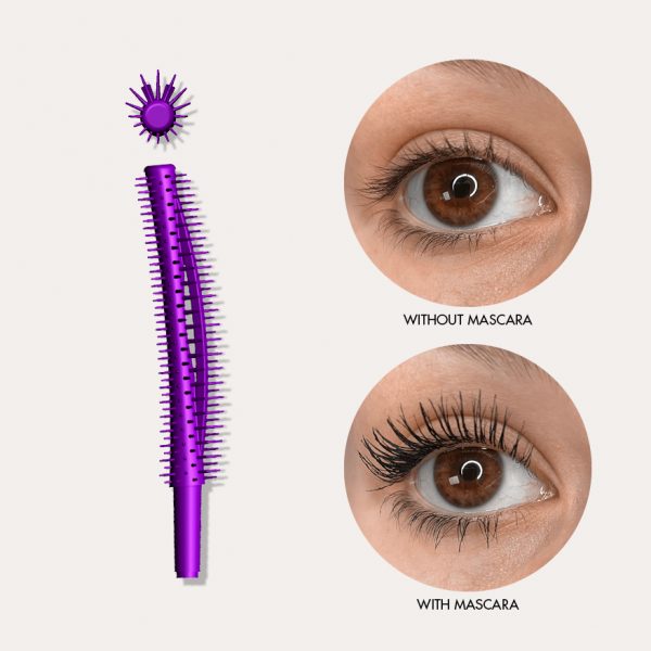 Micro-precision moulded brushes for mascara