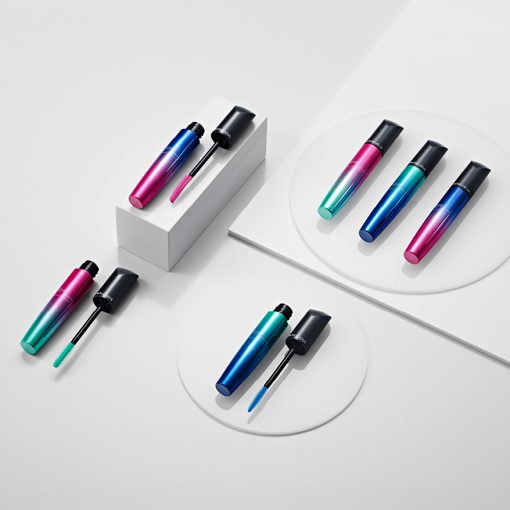 cosmetics packaging with innovative moulded plastic mascara brush applicator