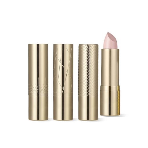 gold metallic premium aluminium lipstick packaging tube and case