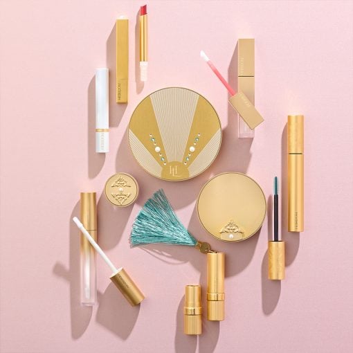 vintage inspired gold beauty packaging for cosmetics and make-up - supplied and manfactured by HCP