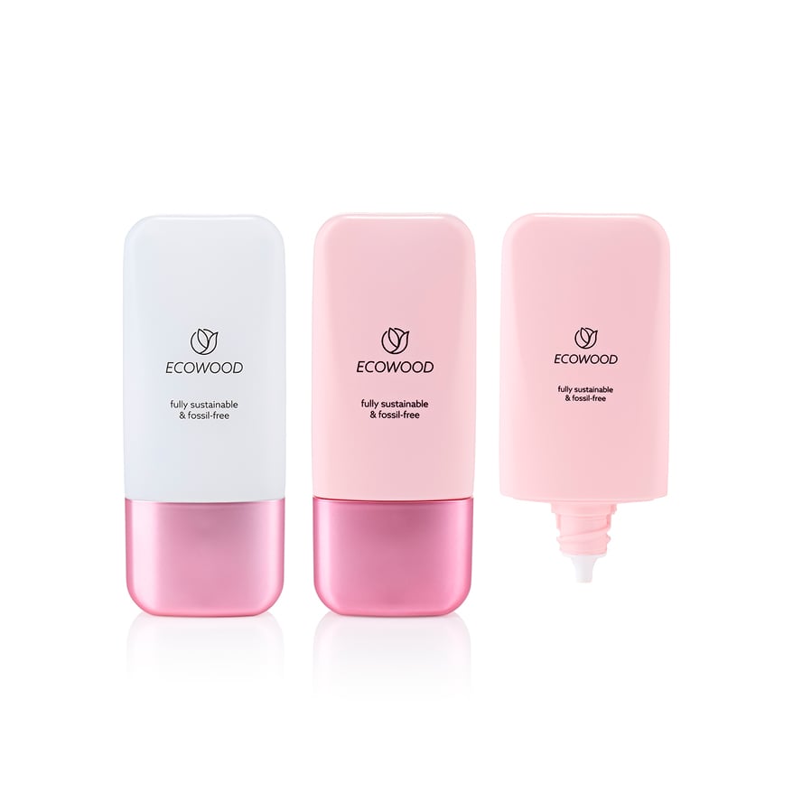 Bio-based sustainable beauty packaging for skincare, foundation, primer, glow drops - supplied by HCP Packaging